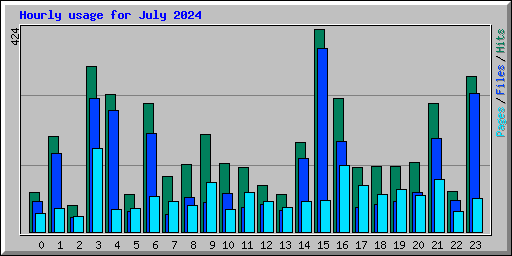 Hourly usage for July 2024